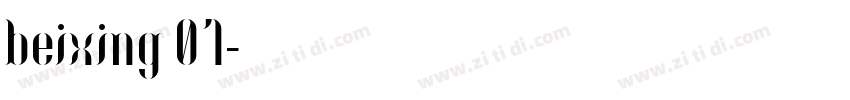 beixing 01字体转换